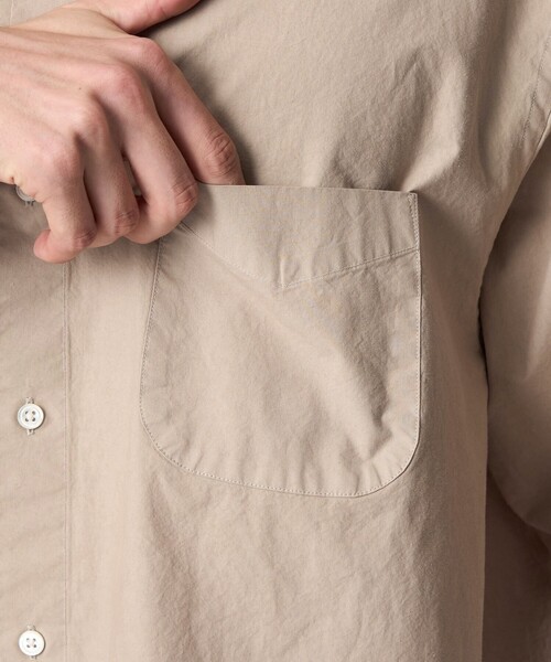 Steven Alan（スティーブンアラン）の「＜Steven Alan＞ ガーメントダイ ポプリン レギュラーカラー シャツ LOOSE（シャツ/ブラウス・メンズ・ベージュ/ダークブラウン/ブラック・S/M/L/XL）」の10枚目の写真