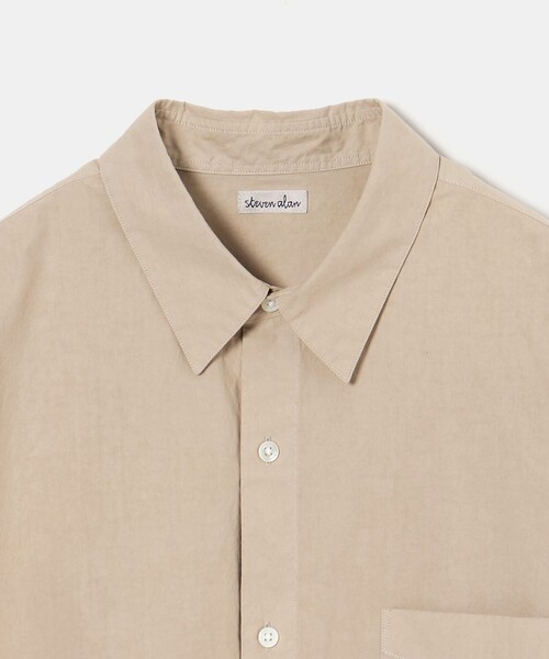 Steven Alan（スティーブンアラン）の「＜Steven Alan＞ ガーメントダイ ポプリン レギュラーカラー シャツ LOOSE（シャツ/ブラウス・メンズ・ベージュ/ダークブラウン/ブラック・S/M/L/XL）」の13枚目の写真