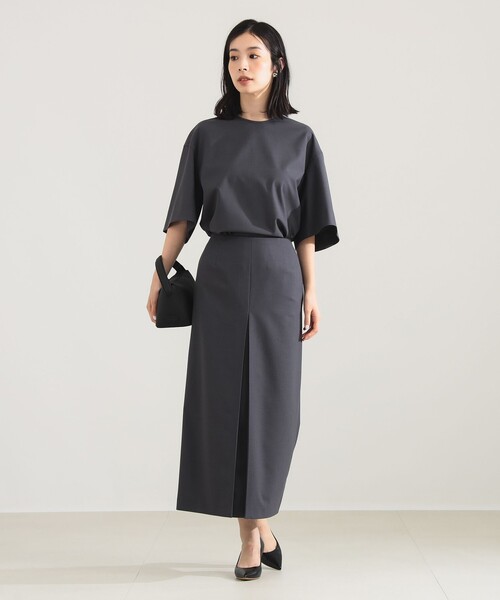 Demi-Luxe BEAMS（デミルクス ビームス）の「【12/4値下げ】ウール トロピカル フレアスリーブ プルオーバー［手洗い可］（シャツ/ブラウス・レディース・チャコールグレー/ベージュ・ONE SIZE）」の7枚目の写真