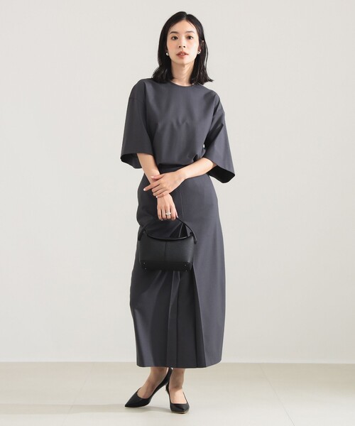 Demi-Luxe BEAMS（デミルクス ビームス）の「【12/4値下げ】ウール トロピカル フレアスリーブ プルオーバー［手洗い可］（シャツ/ブラウス・レディース・チャコールグレー/ベージュ・ONE SIZE）」の9枚目の写真