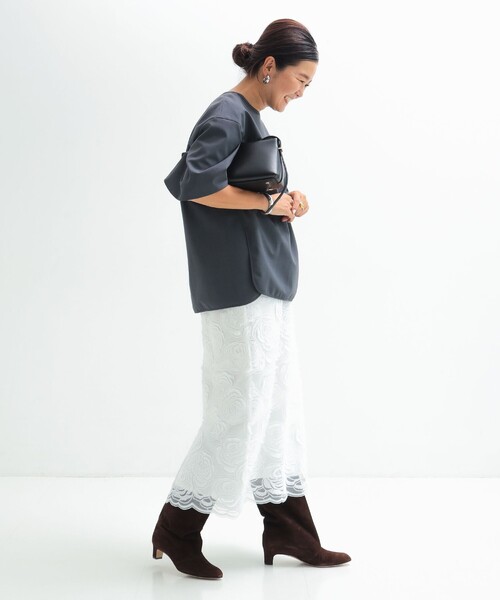 Demi-Luxe BEAMS（デミルクス ビームス）の「【12/4値下げ】ウール トロピカル フレアスリーブ プルオーバー［手洗い可］（シャツ/ブラウス・レディース・チャコールグレー/ベージュ・ONE SIZE）」の18枚目の写真