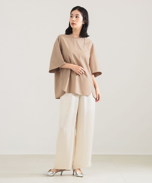 Demi-Luxe BEAMS（デミルクス ビームス）の「【12/4値下げ】ウール トロピカル フレアスリーブ プルオーバー［手洗い可］（シャツ/ブラウス・レディース・チャコールグレー/ベージュ・ONE SIZE）」の15枚目の写真