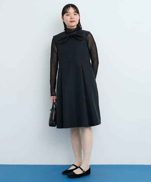 I am I in fact...（アイアムアイインファクト）の「BLACK RIBBON ワンピース（ワンピース・レディース・ブラック・FREE）」の4枚目の写真