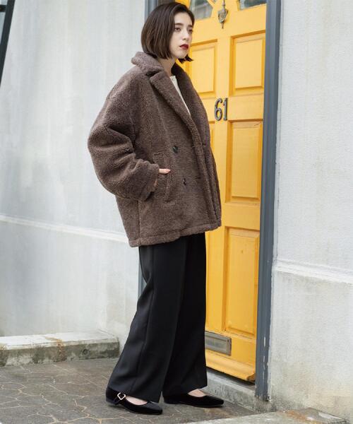 OPAQUE.CLIP（オペークドットクリップ）の「《SS-LLサイズ》ストレッチ美脚イージーワイドパンツ【防シワ/洗濯機洗い可】（その他パンツ・レディース・ブラウン系/ブラック/グレー・38/34/36/40/42）」の13枚目の写真