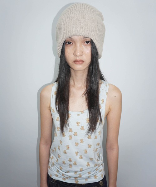 SCULPTOR(スカルプター)の「Cozy Earflap Beanie(ニットキャップ/ビーニー・レディース・アイボリー・FREE)」の1枚目の写真