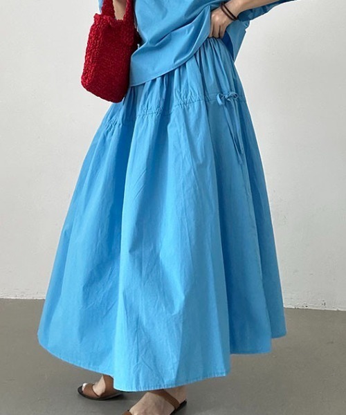 Aelina(エリナ)の「半袖トップス+スカートセットアップ(セットアップ・レディース・ブルー/イエロー・F)」の17枚目の写真