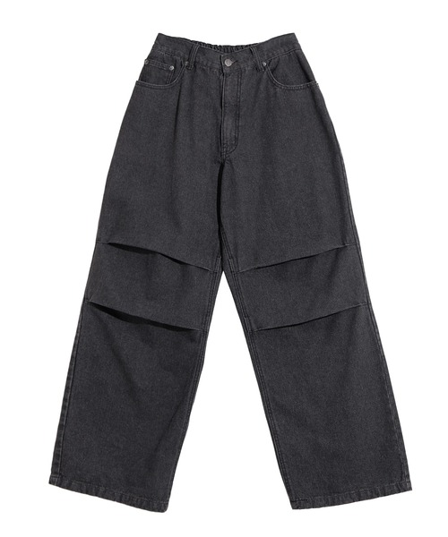 PUNYUS（プニュズ）の「ニータックデニムバギーパンツ（その他パンツ・レディース・ブラック/ライトブルー・1/2/3/4）」の17枚目の写真