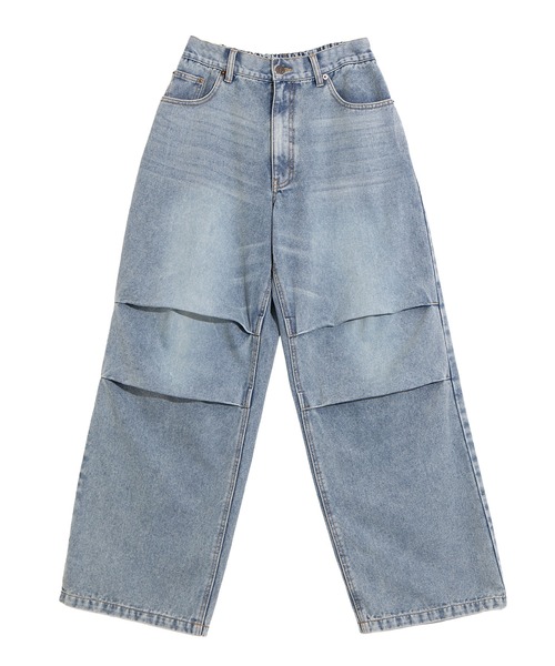 PUNYUS（プニュズ）の「ニータックデニムバギーパンツ（その他パンツ・レディース・ブラック/ライトブルー・1/2/3/4）」の19枚目の写真