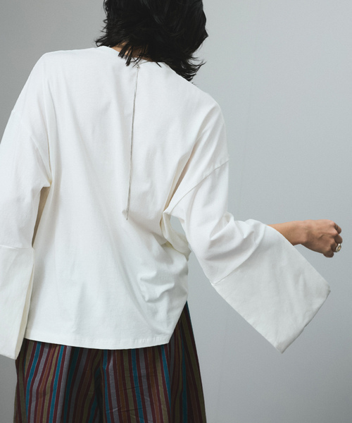 SALON adam et rope'(サロン アダム エ ロペ)の「【J'aDoRe・店舗限定】【Baserange(ベースレンジ)】HARBOUR LONG SLEEVE TEE(Tシャツ/カットソー・レディース・ホワイト・S)」の5枚目の写真
