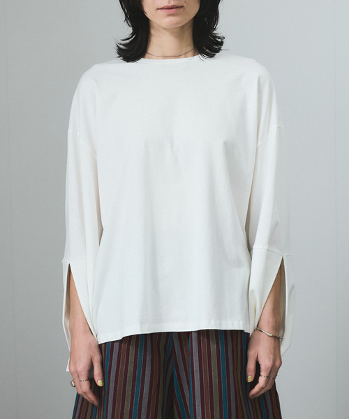 SALON adam et rope'(サロン アダム エ ロペ)の「【J'aDoRe・店舗限定】【Baserange(ベースレンジ)】HARBOUR LONG SLEEVE TEE(Tシャツ/カットソー・レディース・ホワイト・S)」の7枚目の写真