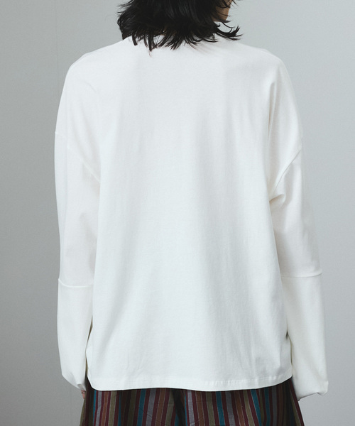 SALON adam et rope'(サロン アダム エ ロペ)の「【J'aDoRe・店舗限定】【Baserange(ベースレンジ)】HARBOUR LONG SLEEVE TEE(Tシャツ/カットソー・レディース・ホワイト・S)」の9枚目の写真