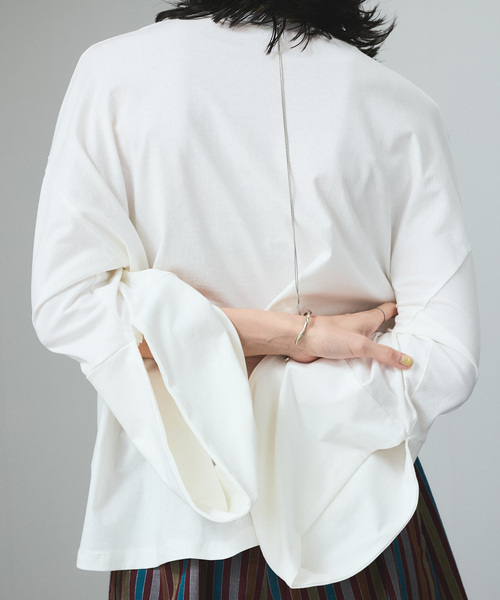 SALON adam et rope'(サロン アダム エ ロペ)の「【J'aDoRe・店舗限定】【Baserange(ベースレンジ)】HARBOUR LONG SLEEVE TEE(Tシャツ/カットソー・レディース・ホワイト・S)」の12枚目の写真