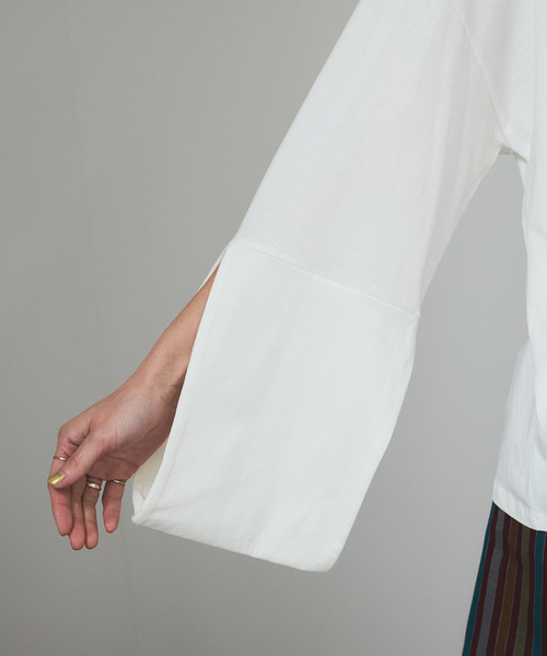 SALON adam et rope'(サロン アダム エ ロペ)の「【J'aDoRe・店舗限定】【Baserange(ベースレンジ)】HARBOUR LONG SLEEVE TEE(Tシャツ/カットソー・レディース・ホワイト・S)」の13枚目の写真