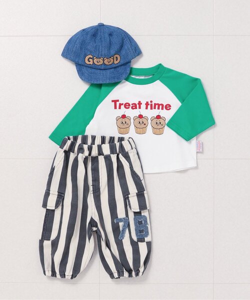 BREEZE（ブリーズ）の「Bpop 刺繍キャップ（キャップ・キッズ・ブルー/ベージュ・46/48）」の3枚目の写真