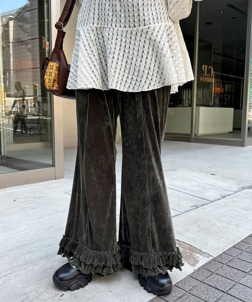 CIAOPANIC（チャオパニック）の「シアーフロッキーフリルイージーパンツ（その他パンツ・レディース・キャメル/ブラウン/グレー/カーキ/ブラック・SMALL/MEDIUM）」の19枚目の写真