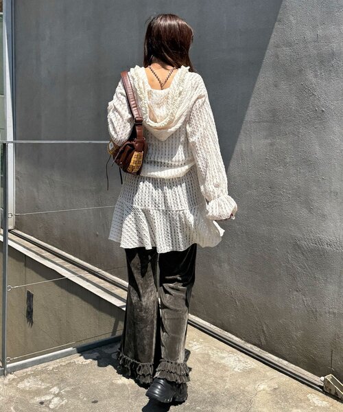 CIAOPANIC（チャオパニック）の「シアーフロッキーフリルイージーパンツ（その他パンツ・レディース・キャメル/ブラウン/グレー/カーキ/ブラック・SMALL/MEDIUM）」の13枚目の写真