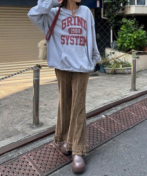 CIAOPANIC（チャオパニック）の「シアーフロッキーフリルイージーパンツ（その他パンツ・レディース・キャメル/ブラウン/グレー/カーキ/ブラック・SMALL/MEDIUM）」の10枚目の写真