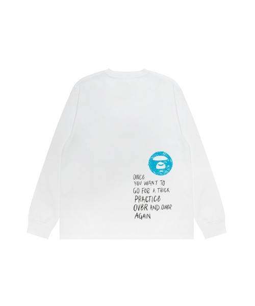 AAPE BY A BATHING APE(エーエイプバイアベイシングエイプ)の「AAPE BASIC LONG SLEEVE TEE(Tシャツ/カットソー・メンズ・ブラック/ホワイト・MEDIUM/LARGE/SMALL/XX-LARGE/X-LARGE)」の3枚目の写真