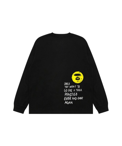 AAPE BY A BATHING APE(エーエイプバイアベイシングエイプ)の「AAPE BASIC LONG SLEEVE TEE(Tシャツ/カットソー・メンズ・ブラック/ホワイト・MEDIUM/LARGE/SMALL/XX-LARGE/X-LARGE)」の7枚目の写真