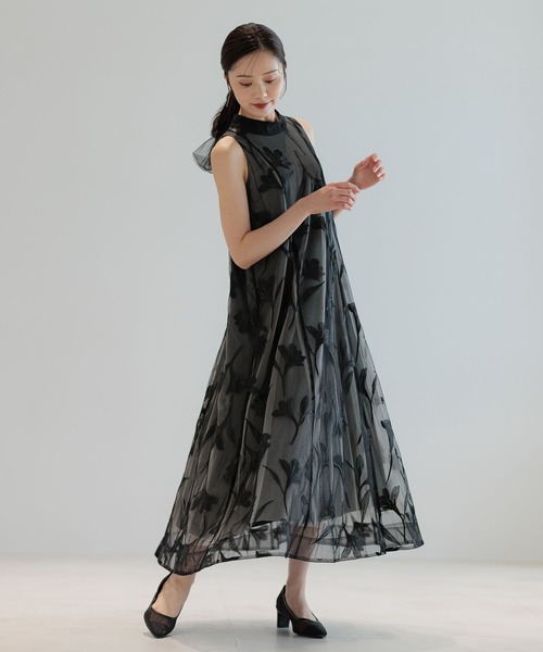 Andemiu（アンデミュウ）の「【選べる着丈/結婚式/二次会/謝恩会】バックリボンシシュウドレス579326（ドレス・レディース・ブラック/ブルーグレー・FREE/フリー）」の3枚目の写真