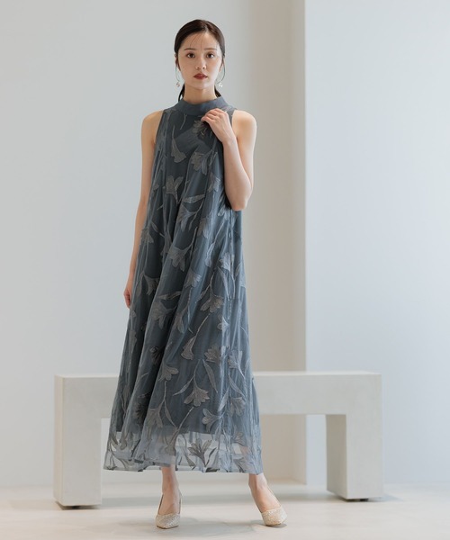 Andemiu（アンデミュウ）の「【選べる着丈/結婚式/二次会/謝恩会】バックリボンシシュウドレス579326（ドレス・レディース・ブラック/ブルーグレー・FREE/フリー）」の9枚目の写真