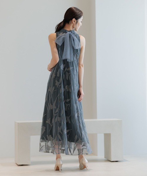 Andemiu（アンデミュウ）の「【選べる着丈/結婚式/二次会/謝恩会】バックリボンシシュウドレス579326（ドレス・レディース・ブラック/ブルーグレー・FREE/フリー）」の11枚目の写真