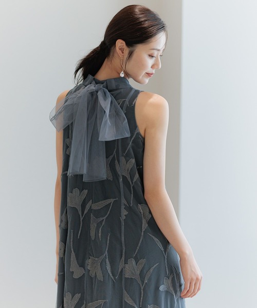 Andemiu（アンデミュウ）の「【選べる着丈/結婚式/二次会/謝恩会】バックリボンシシュウドレス579326（ドレス・レディース・ブラック/ブルーグレー・FREE/フリー）」の15枚目の写真