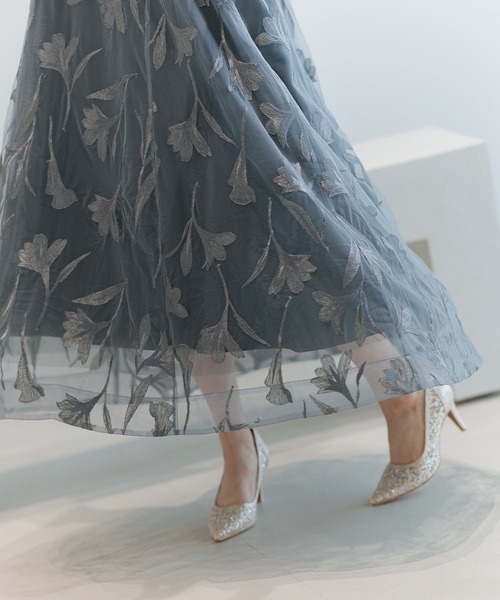 Andemiu（アンデミュウ）の「【選べる着丈/結婚式/二次会/謝恩会】バックリボンシシュウドレス579326（ドレス・レディース・ブラック/ブルーグレー・FREE/フリー）」の16枚目の写真