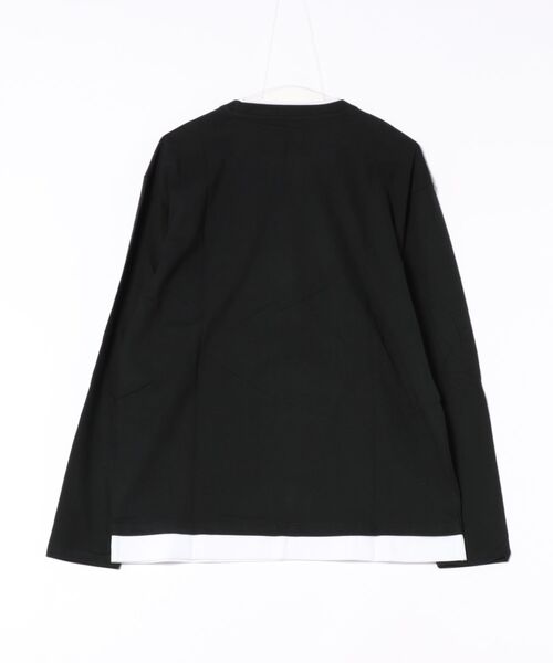 LB/S (エルビーエス)の「【汗染みの目立ちにくいTシャツ ZEROSTAIN/ゼロステイン】フェイクレイヤードBIGロンT 防汚 UVカット(Tシャツ/カットソー・メンズ・ブルー/オフホワイト/ブラック/ホワイト・MEDIUM/LARGE/X-LARGE)」の7枚目の写真