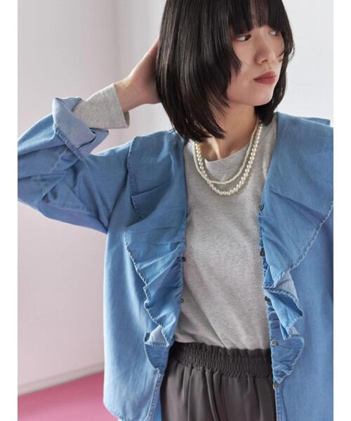 Samansa Mos2 blue（サマンサモスモスブルー）の「2連パールネックレス（ネックレス・レディース・シルバー・F）」の9枚目の写真