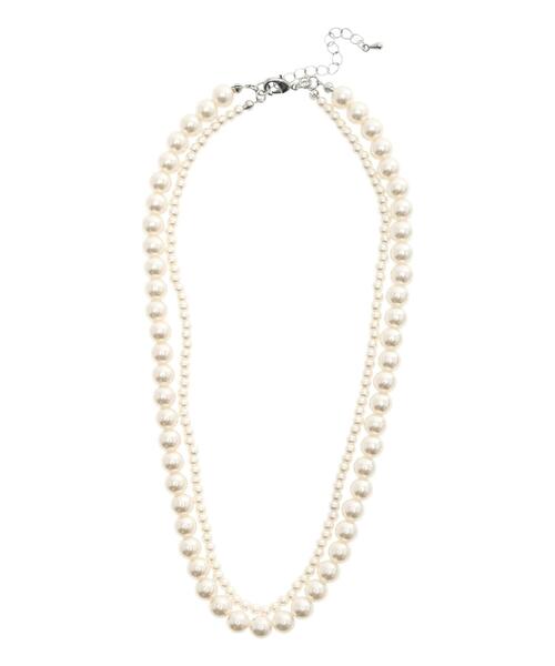 Samansa Mos2 blue（サマンサモスモスブルー）の「2連パールネックレス（ネックレス・レディース・シルバー・F）」の21枚目の写真