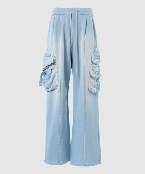 DAIRIKU(ダイリク)の「PKT Vintage Dyed Sweater Pants(スウェットパンツ・メンズ・アクア/ブラック・L/M)」の1枚目の写真
