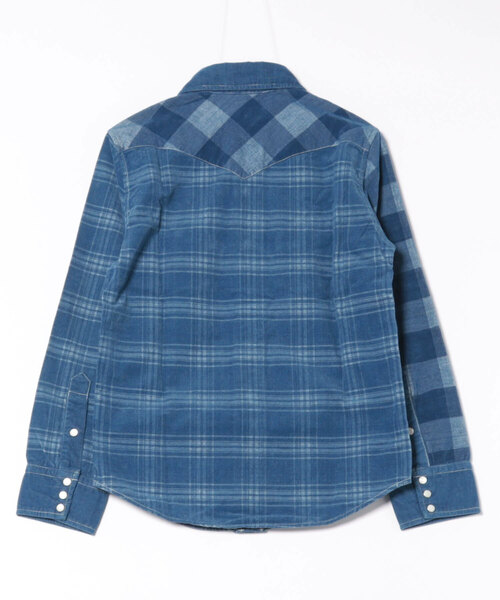 AYUITE（アユイテ）の「【Ca】【it】【AYUITE】ｲﾝﾃﾞｨｺﾞﾁｪｯｸｺｰﾙ（シャツ/ブラウス・メンズ・インディゴブルー・MEDIUM/LARGE/SMALL）」の2枚目の写真