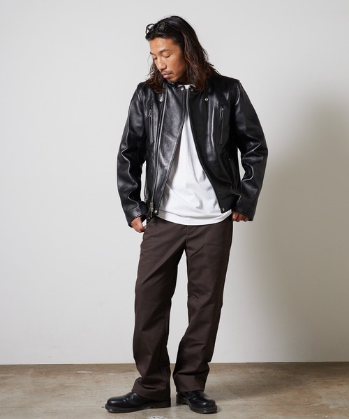 schott(ショット)の「Schott/ショット DOUBLE BREST RIDERS ライダースジャケット(ライダースジャケット・メンズ・ブラック・M/L)」の19枚目の写真