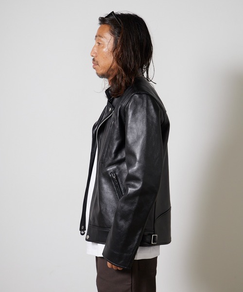 schott(ショット)の「Schott/ショット DOUBLE BREST RIDERS ライダースジャケット(ライダースジャケット・メンズ・ブラック・M/L)」の9枚目の写真