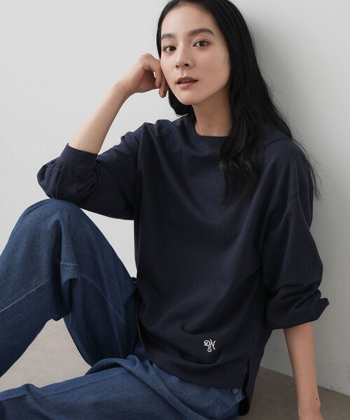 Dessin(デッサン)の「【360度可愛い・洗える】バックヘンリーカットソー(Tシャツ/カットソー・レディース・ボルドー/ネイビー/ホワイト系/グレー/ブルー系その他・00/01/02/03)」の4枚目の写真