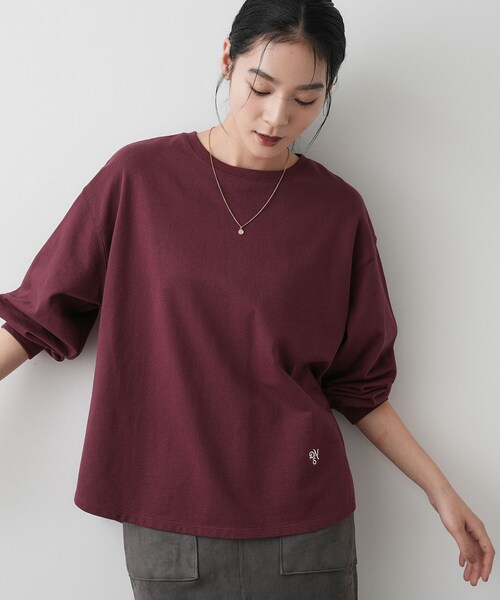 Dessin(デッサン)の「【360度可愛い・洗える】バックヘンリーカットソー(Tシャツ/カットソー・レディース・ボルドー/ネイビー/ホワイト系/グレー/ブルー系その他・00/01/02/03)」の5枚目の写真