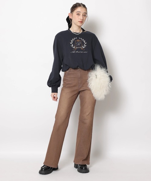 Rirandture（リランドチュール）の「エンブレムロゴバルーンスウェットトップス（Tシャツ/カットソー・レディース・ネイビー/レッド・2）」の13枚目の写真