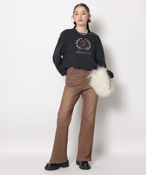 Rirandture（リランドチュール）の「エンブレムロゴバルーンスウェットトップス（Tシャツ/カットソー・レディース・ネイビー/レッド・2）」の14枚目の写真