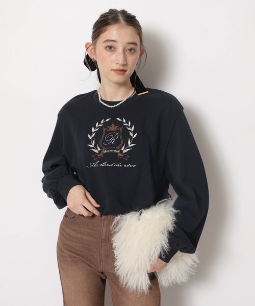 Rirandture（リランドチュール）の「エンブレムロゴバルーンスウェットトップス（Tシャツ/カットソー・レディース・ネイビー/レッド・2）」の19枚目の写真