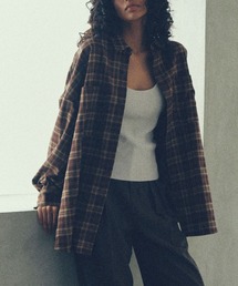 YOOU（ユー）の「Check over shirt(チェックオーバーシャツ)（Tシャツ/カットソー）」