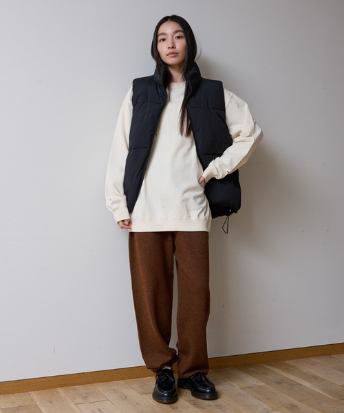 NOMINE（ノミネ）の「【NOMINE】ボリューム パファー/中綿ベスト（ダウンベスト・レディース・ブラック/ブラウン・フリー）」の7枚目の写真