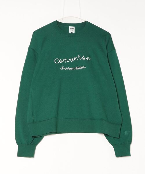 CONVERSE(コンバース)の「コンバース AP EBニット(ニット/セーター・レディース・グレー/ダークグリーン/アイボリー・L/M)」の14枚目の写真