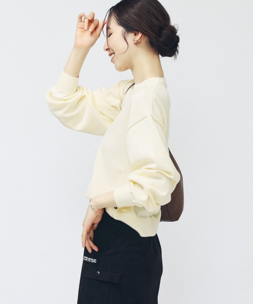 CONVERSE(コンバース)の「コンバース AP EBニット(ニット/セーター・レディース・グレー/ダークグリーン/アイボリー・L/M)」の6枚目の写真