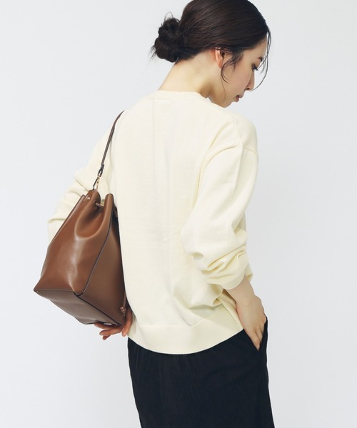 CONVERSE(コンバース)の「コンバース AP EBニット(ニット/セーター・レディース・グレー/ダークグリーン/アイボリー・L/M)」の5枚目の写真