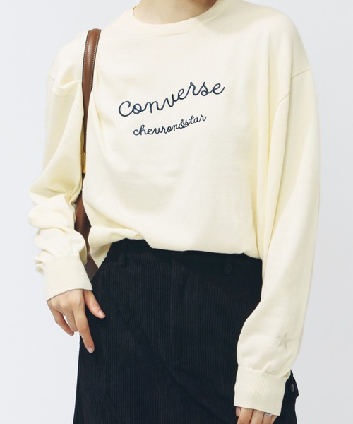 CONVERSE(コンバース)の「コンバース AP EBニット(ニット/セーター・レディース・グレー/ダークグリーン/アイボリー・L/M)」の17枚目の写真