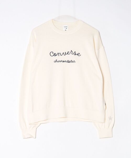CONVERSE（コンバース）の「【別注】コンバース  AP EBニット 限定コラボ（ニット/セーター・レディース・グレー/ダークグリーン/アイボリー・L/M）」の10枚目の写真