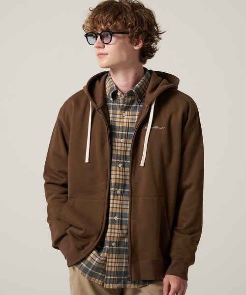 Eddie Bauer(エディーバウアー)の「シグネチャー スウェットシャツ フルジップパーカー(パーカー・メンズ・ネイビー/杢グレー/ブラウン・L/M/XXL/XL)」の2枚目の写真