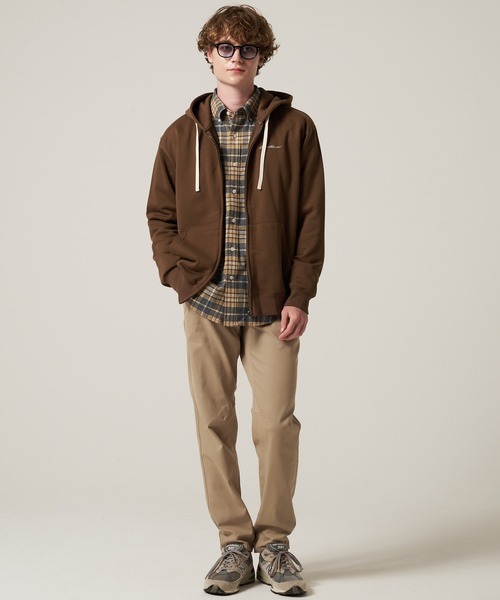 Eddie Bauer(エディーバウアー)の「シグネチャー スウェットシャツ フルジップパーカー(パーカー・メンズ・ネイビー/杢グレー/ブラウン・L/M/XXL/XL)」の14枚目の写真