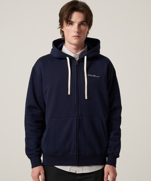 Eddie Bauer(エディーバウアー)の「シグネチャー スウェットシャツ フルジップパーカー(パーカー・メンズ・ネイビー/杢グレー/ブラウン・L/M/XXL/XL)」の8枚目の写真